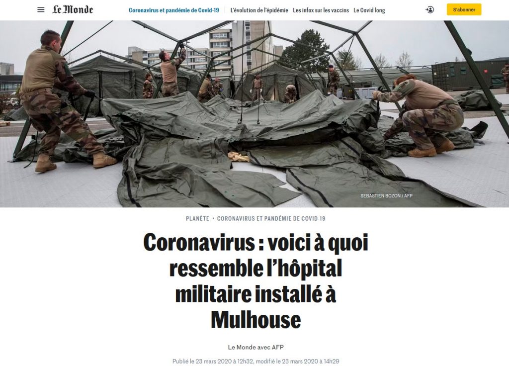 CORONAVIRUS-Mulhouse-hôpital-militaire