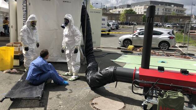 Le nouveau dispositif de décontamination DéconCube est opérationnel en trente minutes. | CO