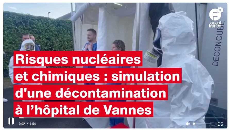 Une unité de décontamination des victimes exposées au risque chimique et nucléaire.