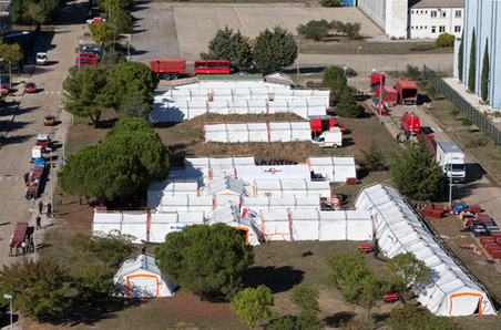 Les sauveteurs de la sécurité civile ont déployé à Nîmes la nouvelle mouture de leur hôpital de campagne, fleuron de l’Intérieur en matière de médecine de catastrophe.